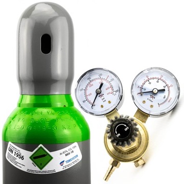 ZESTAW – MIX BUTLA GAZOWA GAZ 8L (PEŁNA) 150 BAR (ARGON + CO2) + REDUKTOR