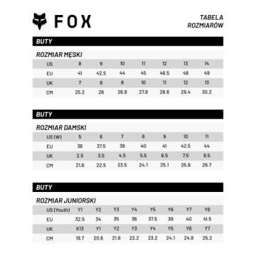 Кроссовки, квадроциклы FOX MOTION ZAWIAS BLACK 10 44