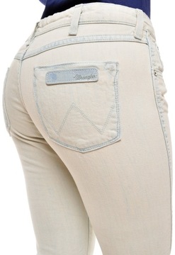 WRANGLER spodnie SLIM jeans low MOLLY W31 L34