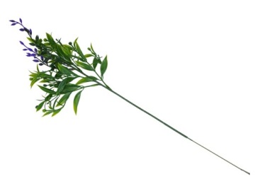 ИСКУССТВЕННЫЕ ЦВЕТЫ РУСКУС, ВЕТОЧКИ ЗЕЛЕНЫХ ЛИСТЬЕВ ДЛЯ ПЛАТЬЯ, ФИОЛЕТОВЫЕ 56см