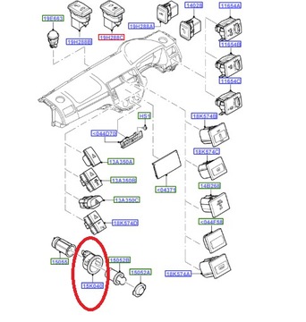 PODSVĚTLENÝ KROUŽEK ZAPALOVAČE FORD OE 6M2T-15K040-AA