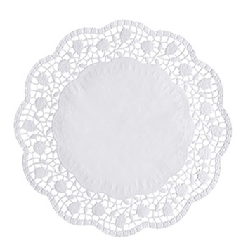 SERWETKI ozdobne pod ciasto tort papierowe okrągłe 28cm 100 szt.