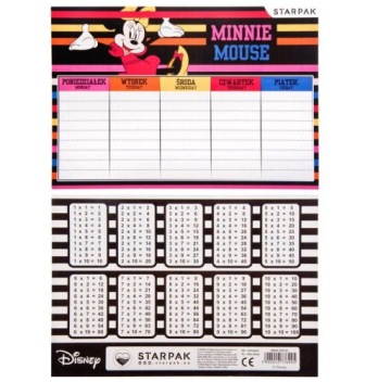 Розклад уроків шкільний з табличкою множення STARPAK DISNEY мінні маус