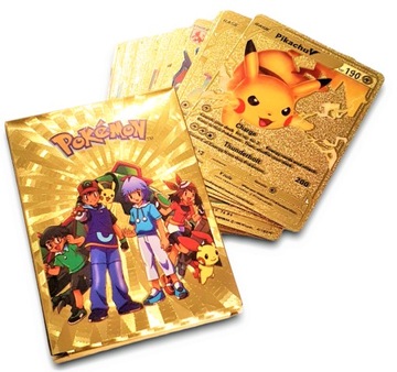 KARTY POKEMON złote 25 sztuk zapakowane plastikowe