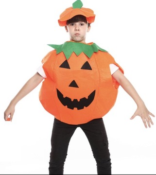 НАряд ТЫКВЫ ПЛАТЬЕ НА ХЭЛЛОУИН КОСТЮМ ТЫКВЫ + КОРЗИНА 3 шт.