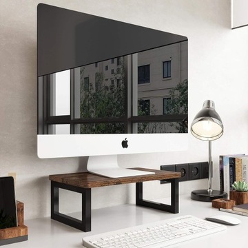 DREWNIANY STOJAK NA MONITOR PODSTAWKA DREWNIANA