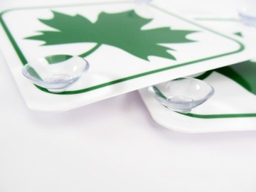 2 x GREEN LEAF присоска для молодых водителей