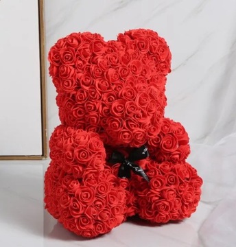 БОЛЬШОЙ МЕДВЕДЬ С РОЗАМИ ПОДАРОЧНАЯ КОРОБКА НА ДЕНЬ СВЯТОГО ВАЛЕНТИНА