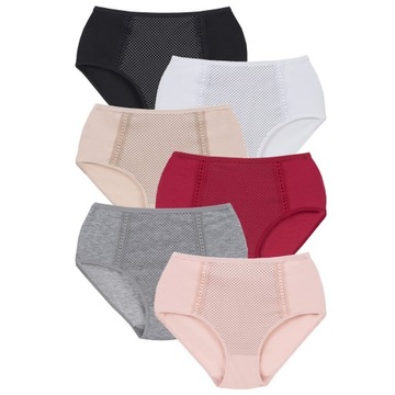 6x MAJTKI DAMSKIE FIGI BAWEŁNIANE WYSOKI STAN 3XL