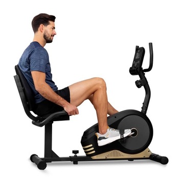 Rower magnetyczny leżący poziomy treningowy stacjonarny regulowany domowy