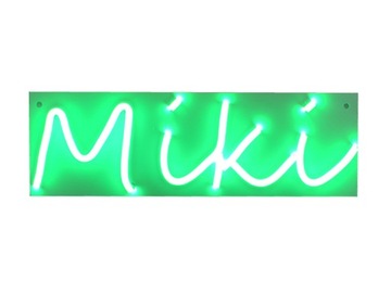 NMIKI NEON LED FLEX NAPIS Miki ZIELONY 300X100MM