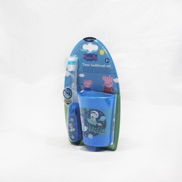 Szczoteczka do zębów kubek timer minutnik Peppa
