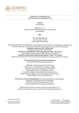 Настенный вентилятор WB-S 315 1000 м3/ч DOSPEL wbs