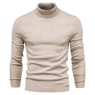 Męski sweter w jednolitym kolorze zastępujący