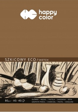 BLOK SZKICOWY Eco Art HAPPY COLOR A5 80g/40