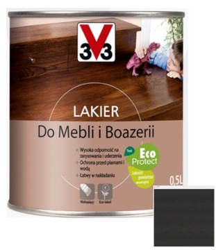 Lakier do mebli i boazerii V33 GRAFIT MAT 1 l