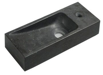 BLOK umywalka kamienna 38x8x14 cm czarny Anthrazit