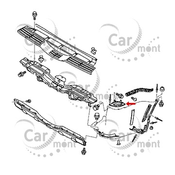 DRŽÁK ROHOVÝ NÁRAZNÍKU PRAVÝ ZADNÍ PAJERO IV 6410A151 ORIGINÁLNÍ MITSUBISHI