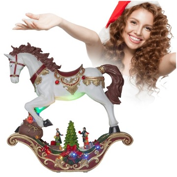 Szwedzka pozytywka świąteczna SWING koń na biegun