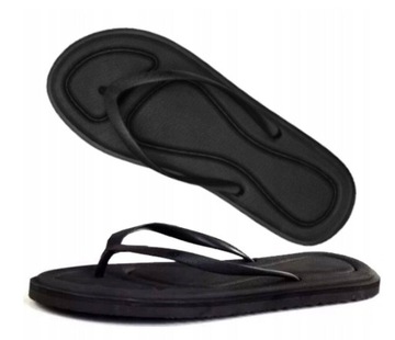 JAPONKI 4F DAMSKIE KLAPKI FLIP lekkie na lato buty basenowe CZARNE r. 39
