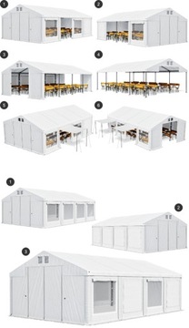 Садовая палатка 5х12м [3м] Зимняя DAS 560 WP