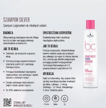 Шампунь Schwarzkopf BC Color Freeze SILVER