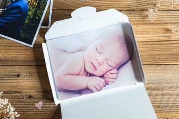 Белый фотофутляр, фото 13х18, упаковка из фенхеля, коробка БЕЛАЯ.