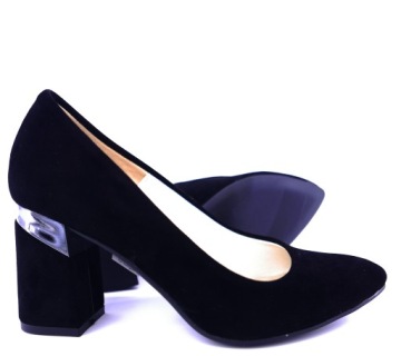 AGA BUT POLSKIE CZÓŁENKA CZARNE EKO ZAMSZ R36