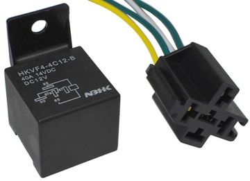 PRZEKAŹNIK ROZWIERNY 12V 40A Z GNIAZDEM I UCHWYTEM