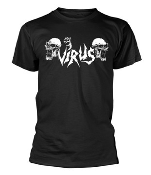 koszulka VIRUS- LOGO (Black Tee/White Print) r. M