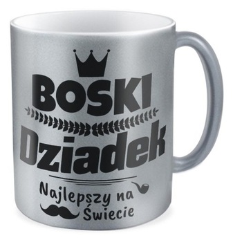 Kubek srebrny Boski DZIADEK prezent DLA NIEGO UPOMINEK dla dziadka