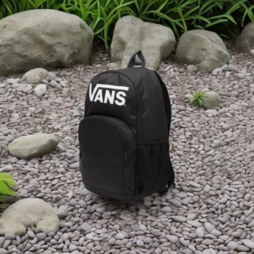 МОДНЫЙ И ВМЕСТИТЕЛЬНЫЙ СПОРТИВНО-ШКОЛЬНЫЙ РЮКЗАК VANS, ЧЕРНЫЙ 28 Л, МОЛОДЕЖНАЯ КЛАССИКА