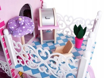 Терраса кукольного домика + ЛИФТ + горка + LED