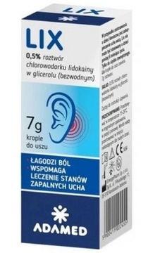 Lix krople do uszu o działaniu przeciwbólowym 7g