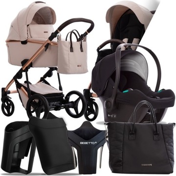 WÓZEK 4W1 BEBETTO LOREN PREMIUM CLASS STELLA 07 I FOTELIK F-K BAZA ISOFIX