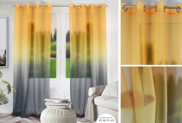 ШТОРА OMBRE VOIL 145x250 С ЗАТЕНЕННЫМИ люверсами