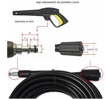 LAVOR WĄŻ CIŚNIENIOWY 10M DO MYJEK LAVOR