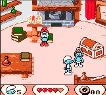 Приключения смурфиков на Game Boy Color.