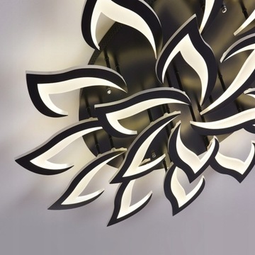 LAMPA LED WISZĄCA LOTOS 18 RINGÓW ŻYRANDOL 200W PILOTEM KOLORY APP