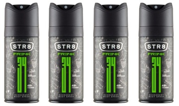 STR8 FREAK DEZODORANT W SPRAYU 4x150ml NOWOŚĆ