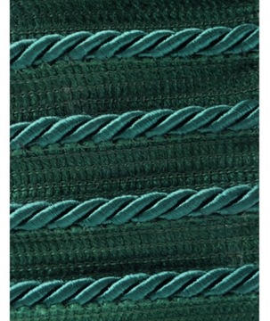 Sznurek ozdobny z wypustką 6mm zieleń butelkowa