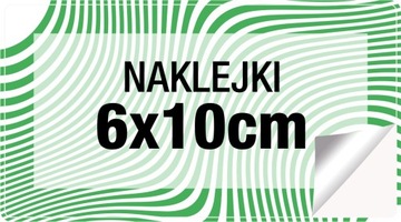 NAKLEJKI ETYKIETY z własnym LOGO prostokąt 6x10cm