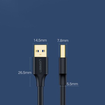 ЗЕЛЕНЫЙ КАБЕЛЬ USB - USB 3.1 GEN 1 ПЕРЕДАЧА ДАННЫХ ДО 5 Гбит/с 2M