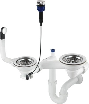 Deante Syfon do zlewozmywaka granitowego 1.5- i 2-komorowego - Space-Saver