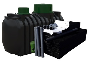 Oczyszczalnia dwukomorowa 2000l 4 os. 6 pak w-box