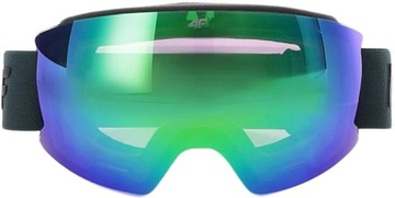 Gogle narciarskie snowboardowe 4F z multibarwną powłoką z futerałem
