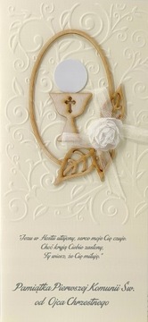 KARNET 138b - Pamiątka I Komunii Świętej od Ojca..