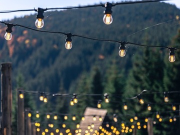 Светодиодная садовая гирлянда, 15 м лампы, 15xE27, садовые лампы