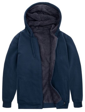 BLUZA MĘSKA OCIEPLANA Z FUTERKIEM NA ZAMEK GN -3XL