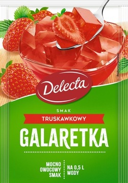 Galaretka Delecta mix 10 smaków do deserów, mleczna i klasyczna owocowa